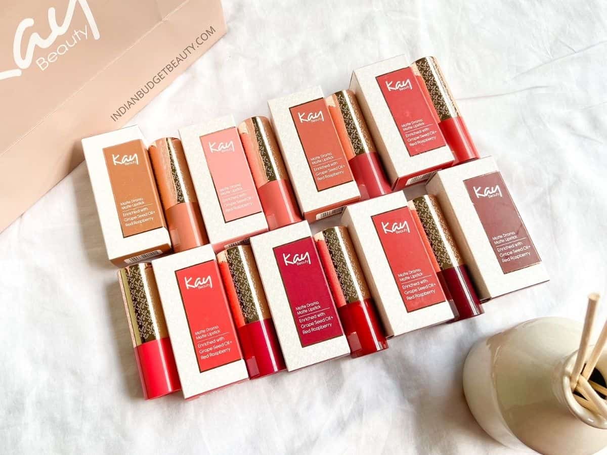 Kay Beauty Matte Drama Lipstick Review & 8 Swatches